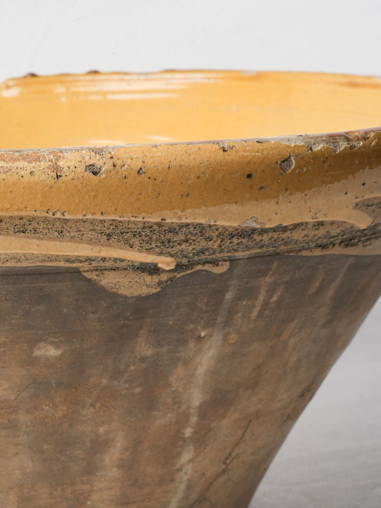 Earthy unglazed earthenware centerpiece
