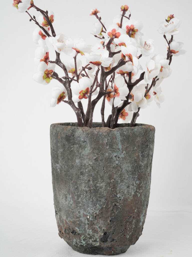 Patinated 19th-century molten lava pots