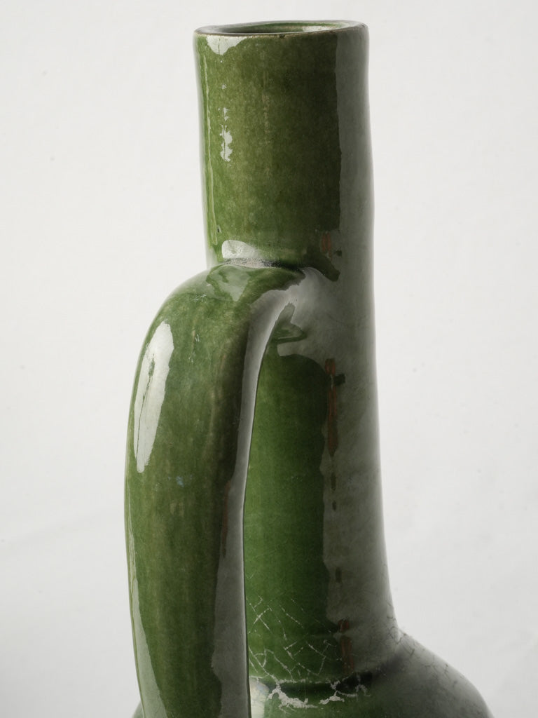 Subtle patina green French vase