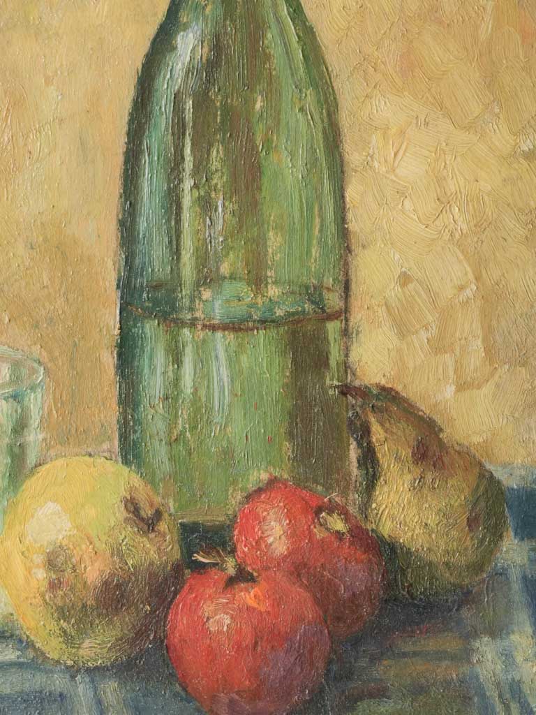 Petite French Oil On Panel Still Life w/ Bottle - 13¾" x 10¾"