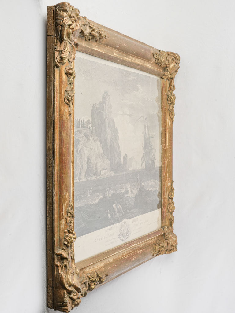 Exquisite 18th-century engraving reproduction