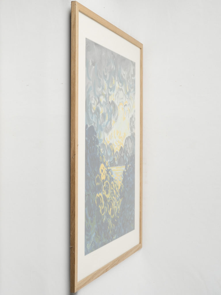 Classic oak-framed French landscape painting