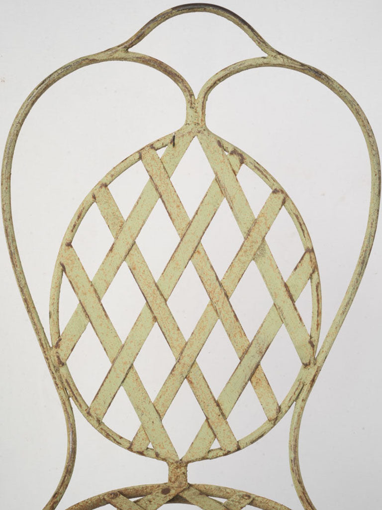 Decorative 1900s-style garden chairs