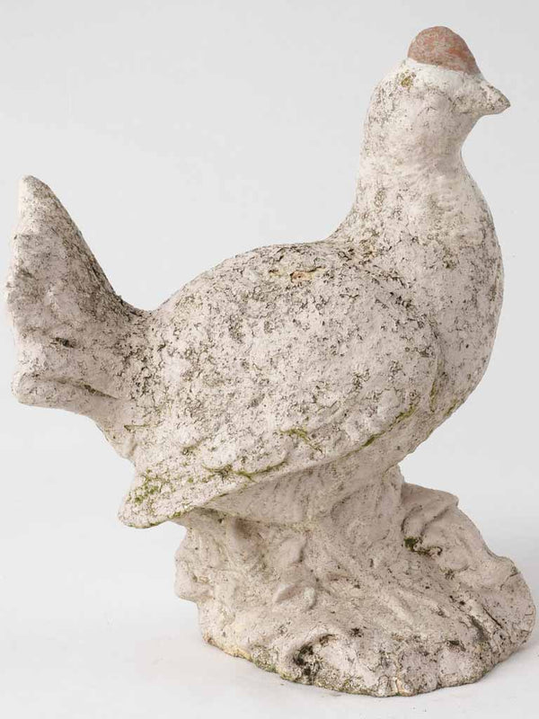 French antique patina garden grouse