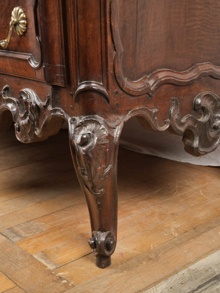 Subtle veined marble commode