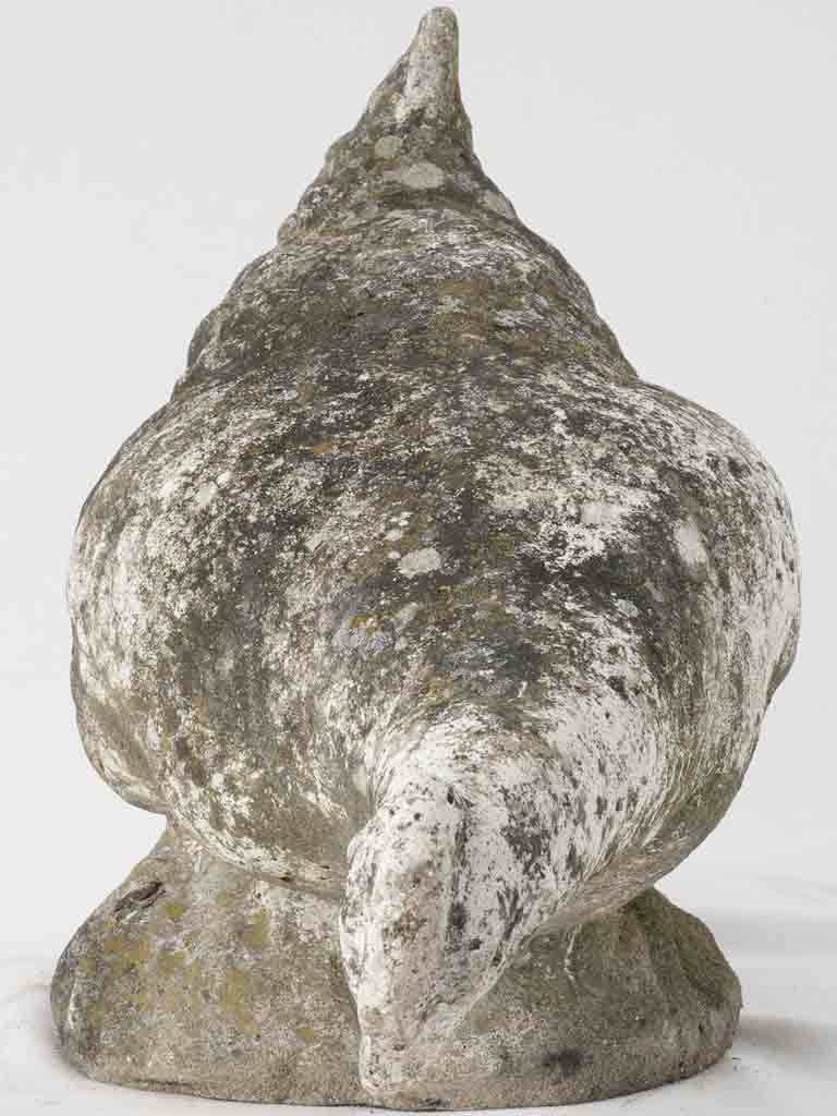 Vintage French garden decoration of a foraging hen 11¾"
