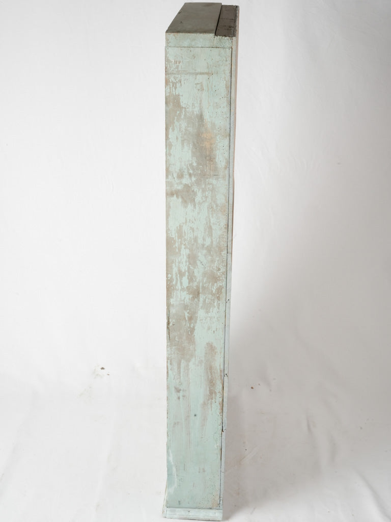Antique French wall vitrine - light blue 48½" x24½"