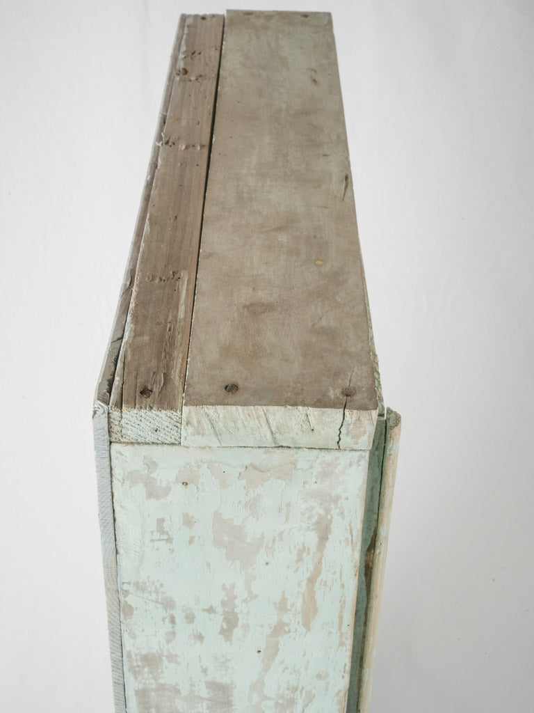 Antique French wall vitrine - light blue 48½" x24½"