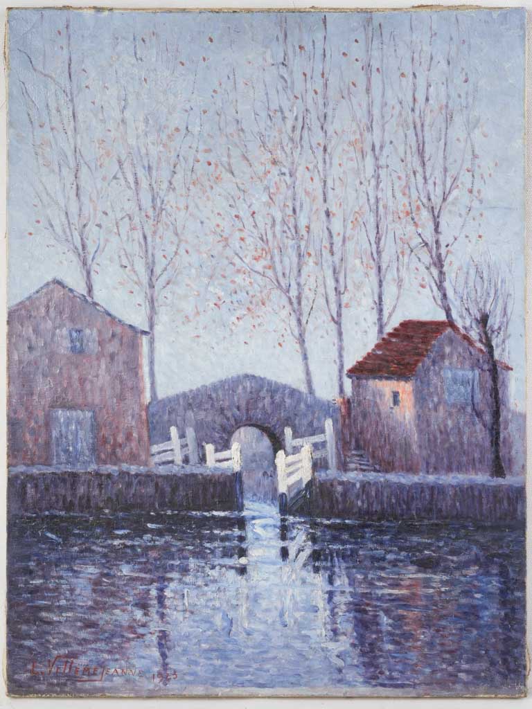 Vintage serene oil painting.