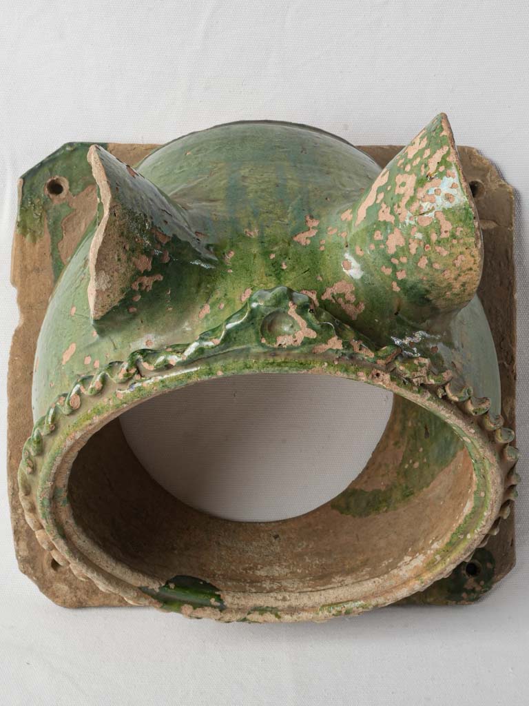 Charming rustic green cat portal