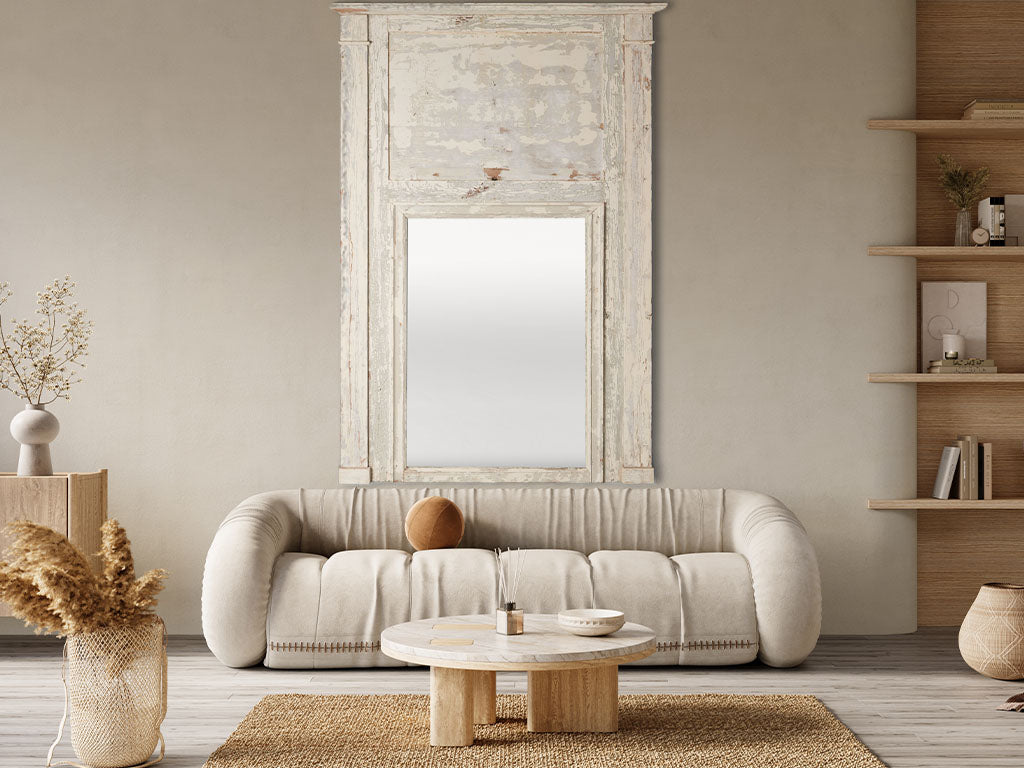 Vintage, French, Fireplace, Mirror