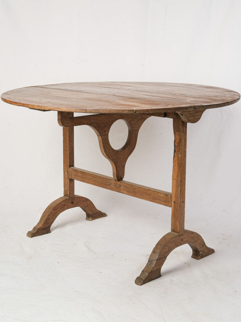 Early 20th-Century French Oak Winegrower’s Tilt-Top Table - 27¼" x 39½"