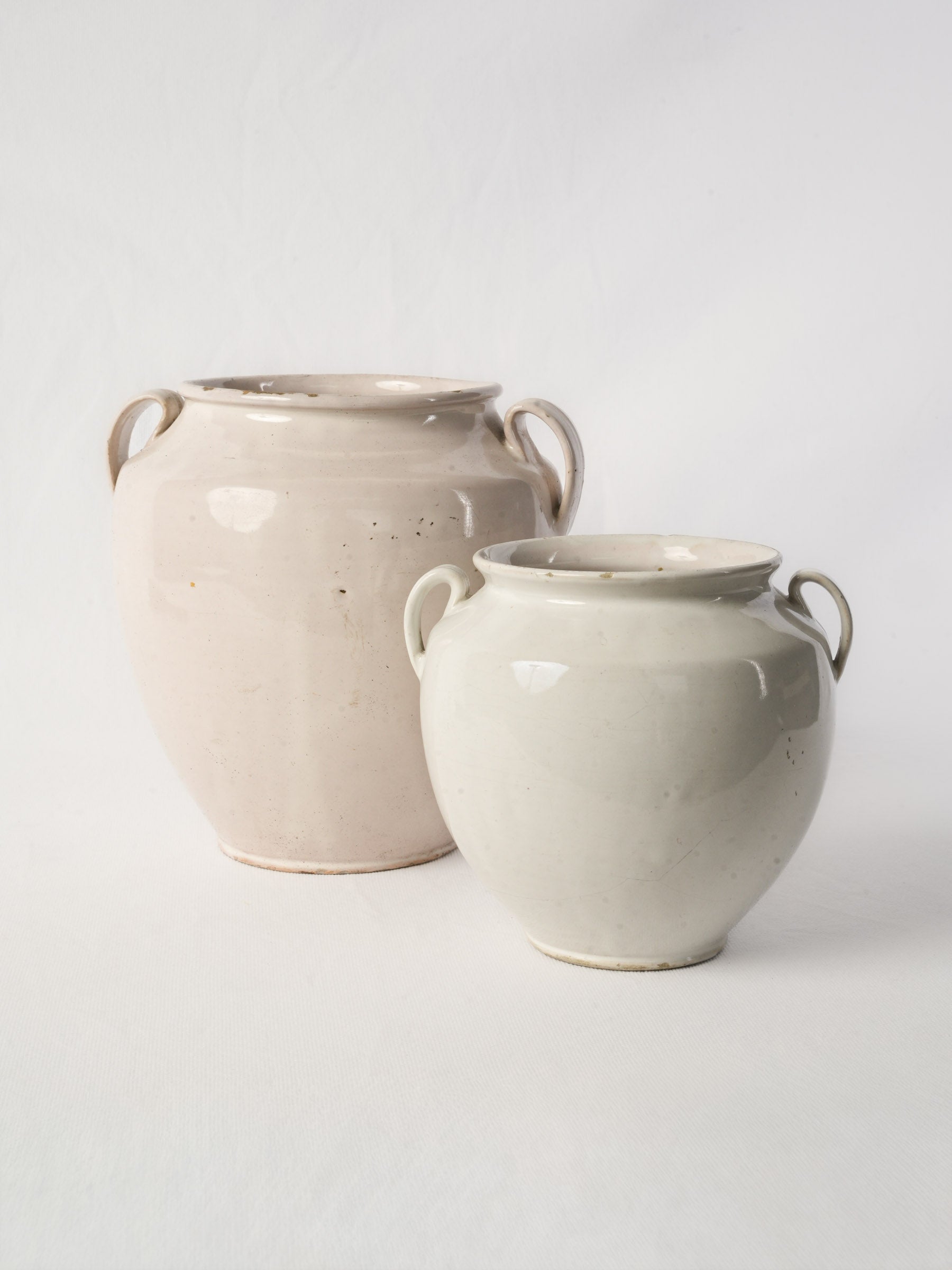 Antique French country glazed pots