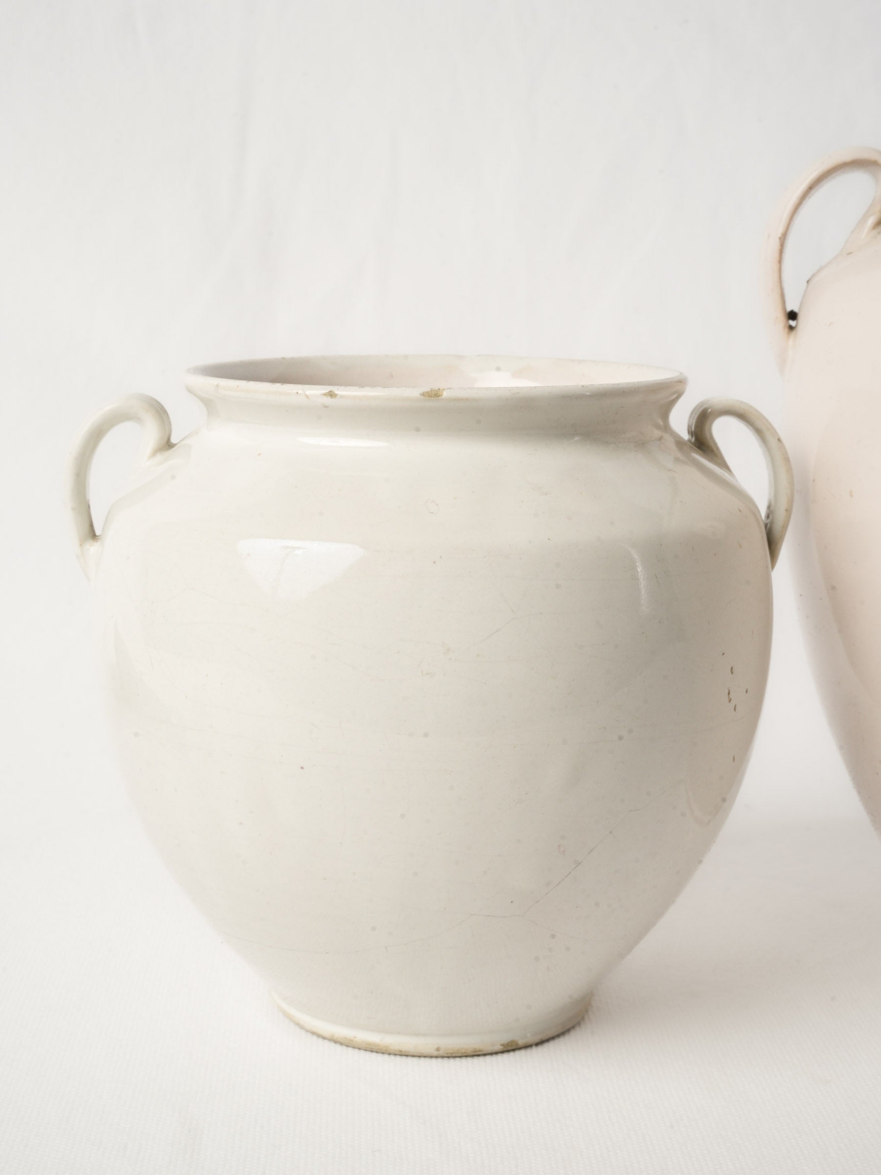 Age-worn rustic French kitchen pots