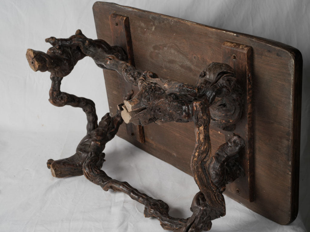 Intricately carved wood table