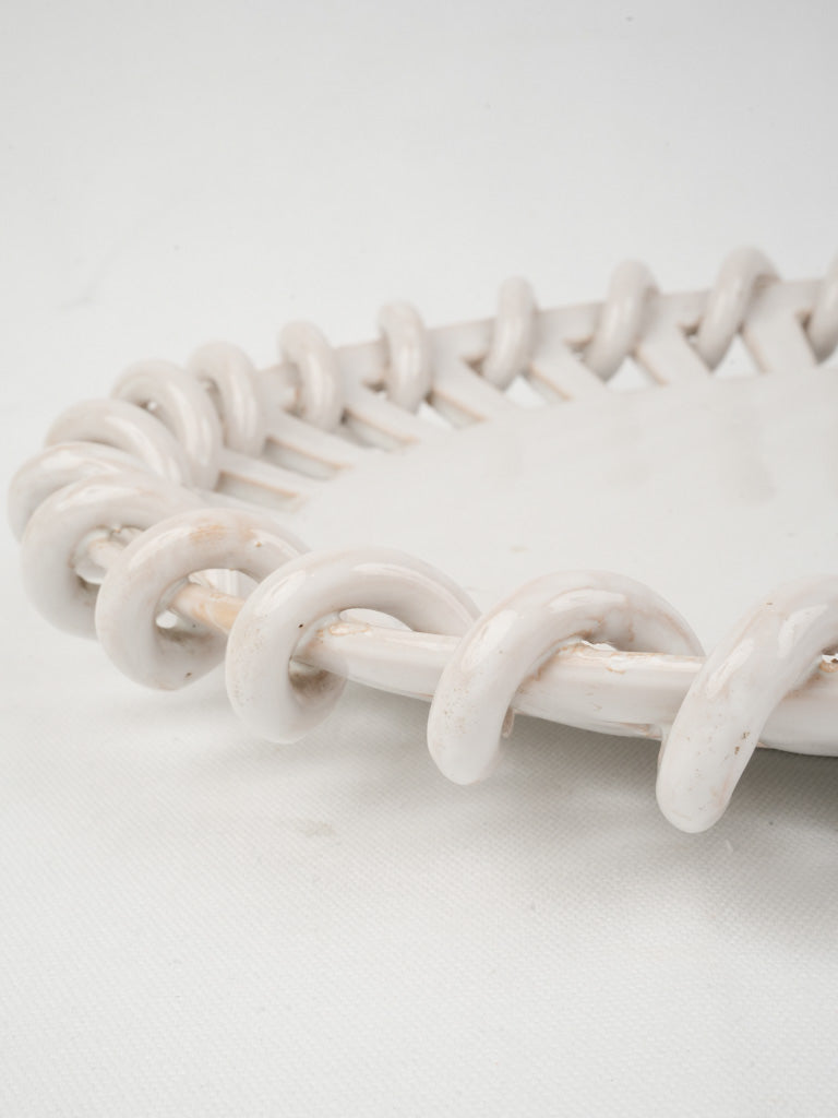 Antique Chain-Link Ceramic Platter