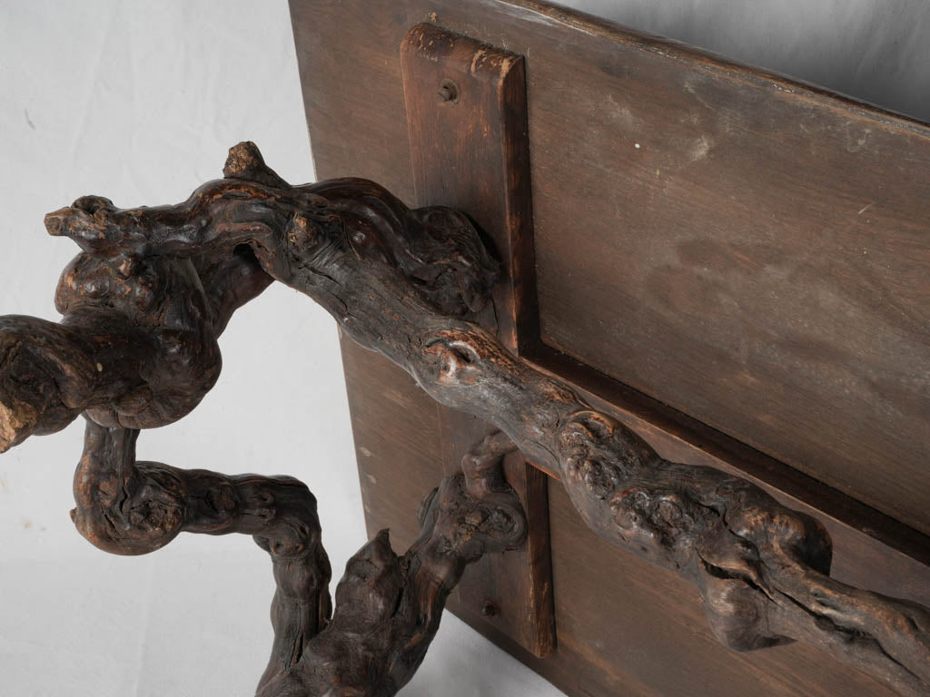 Inviting rustic chestnut table