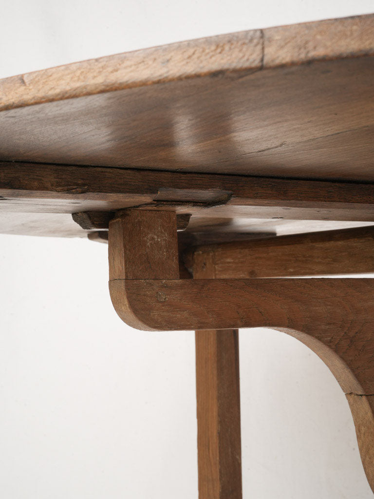 Early 20th-Century French Oak Winegrower’s Tilt-Top Table - 27¼" x 39½"