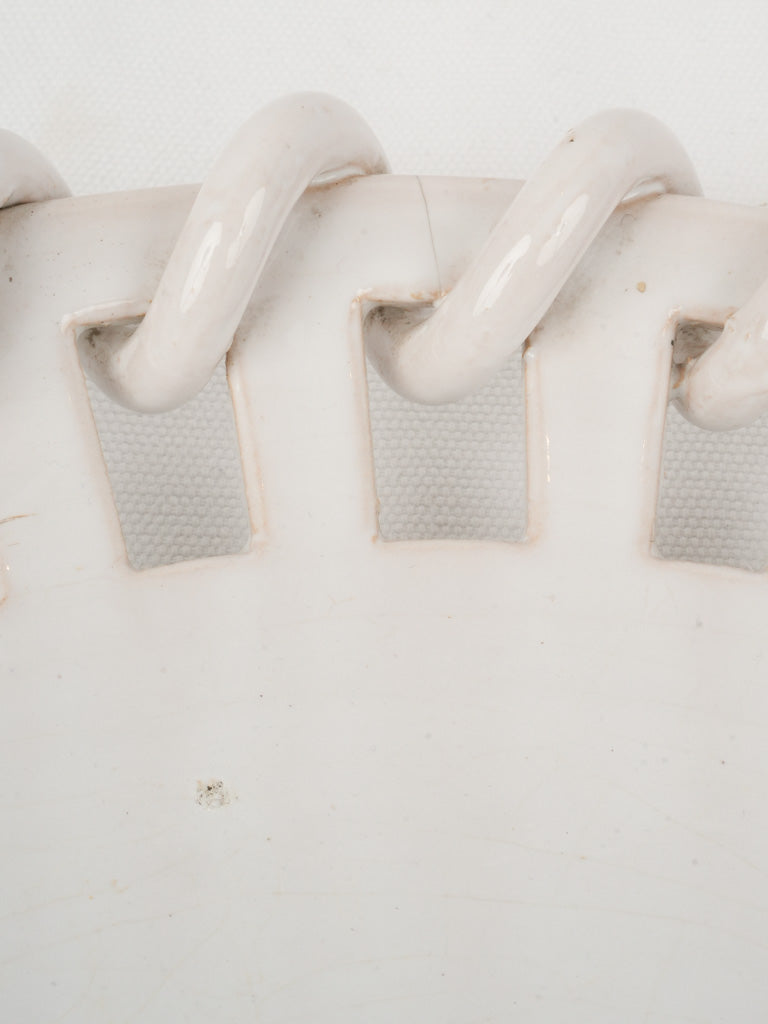 Timeless White Tessier Ceramic Platter