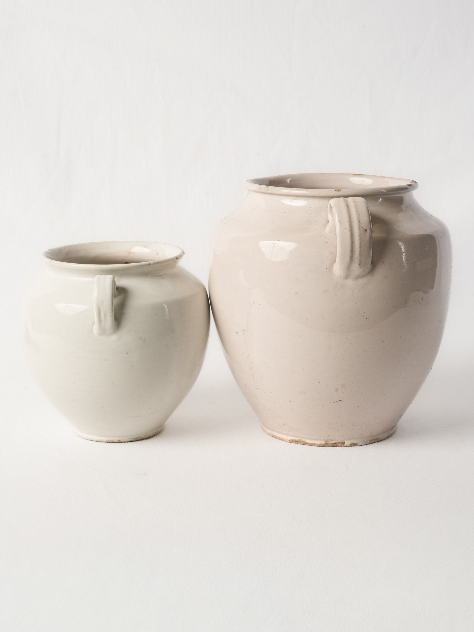 Glazed provincial small handle pots