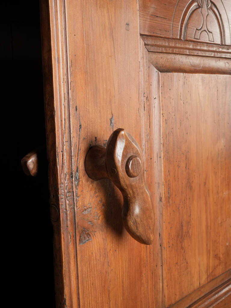 Distinctive rural pine storage cabinet