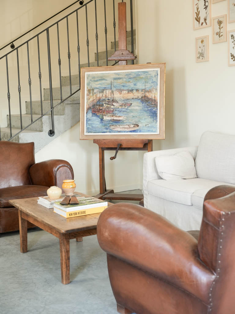 Impressionistic style coastal scene art