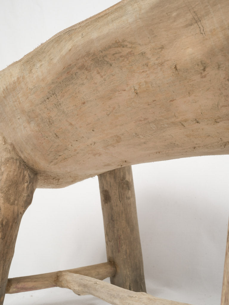 Vintage primitive log coffee table