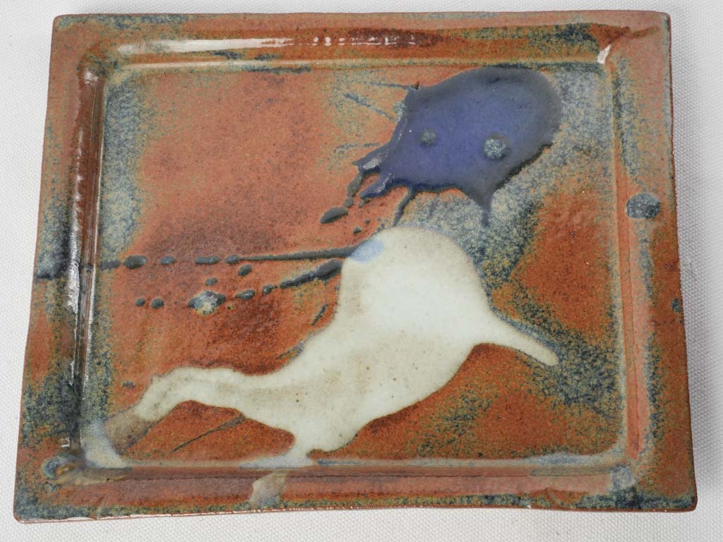 Slate and charcoal glazed trays