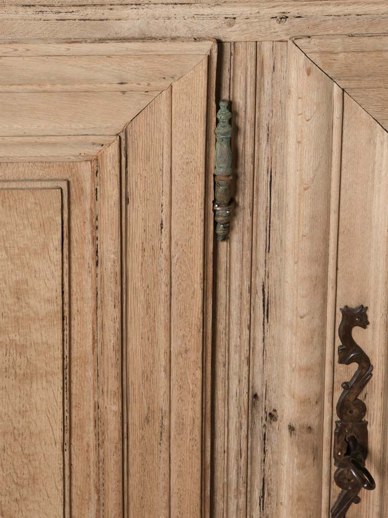 Distinctive 18th-century bleached oak buffet
