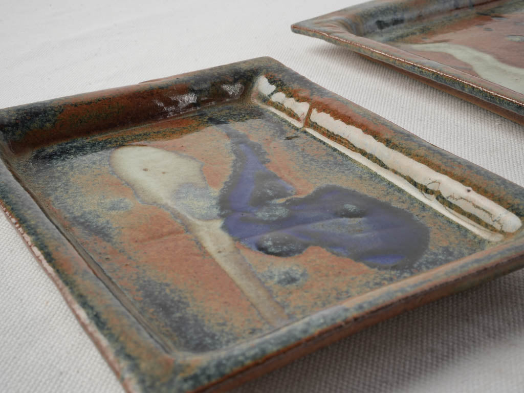 Late 20th-century stoneware trays