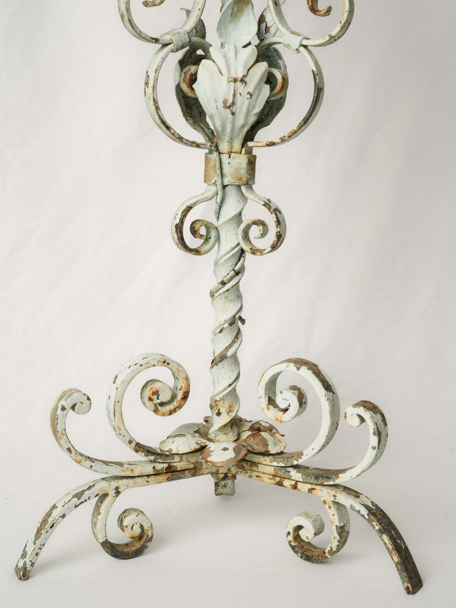 Pair of Large French Wrought-Iron Candelabra, Early 20th Century - 25¼"