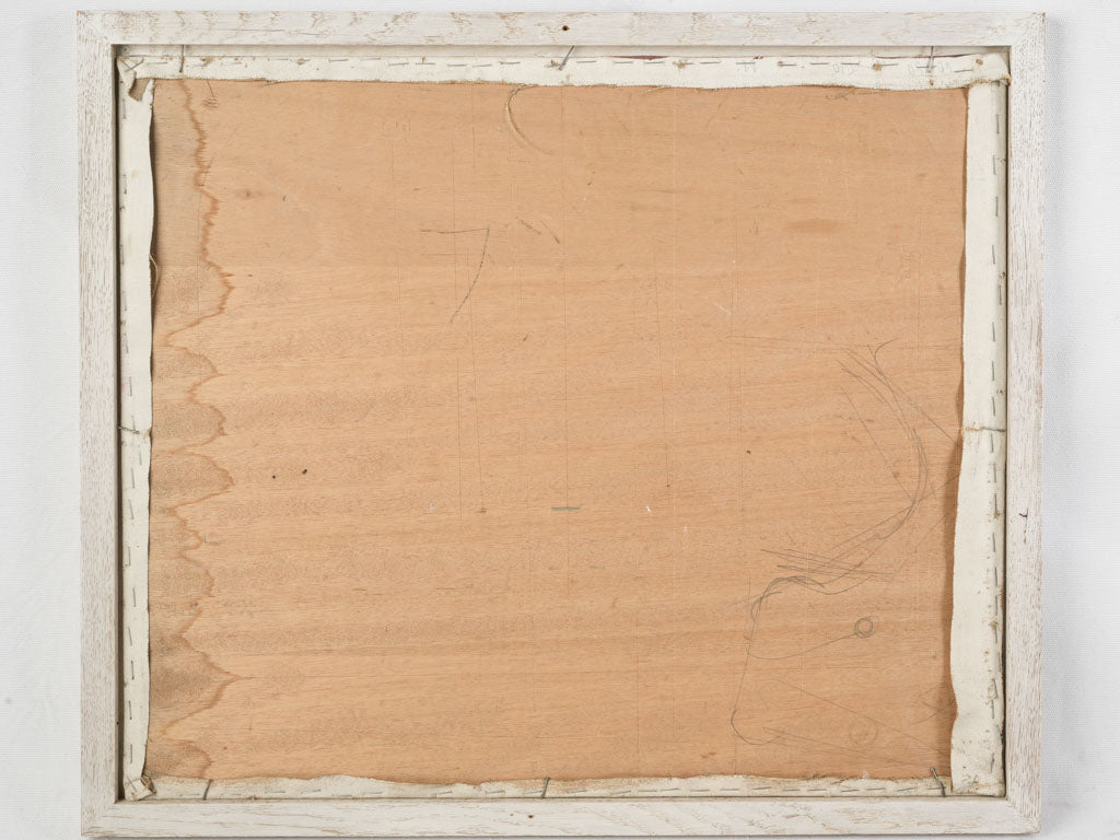 White-washed oak frame painting