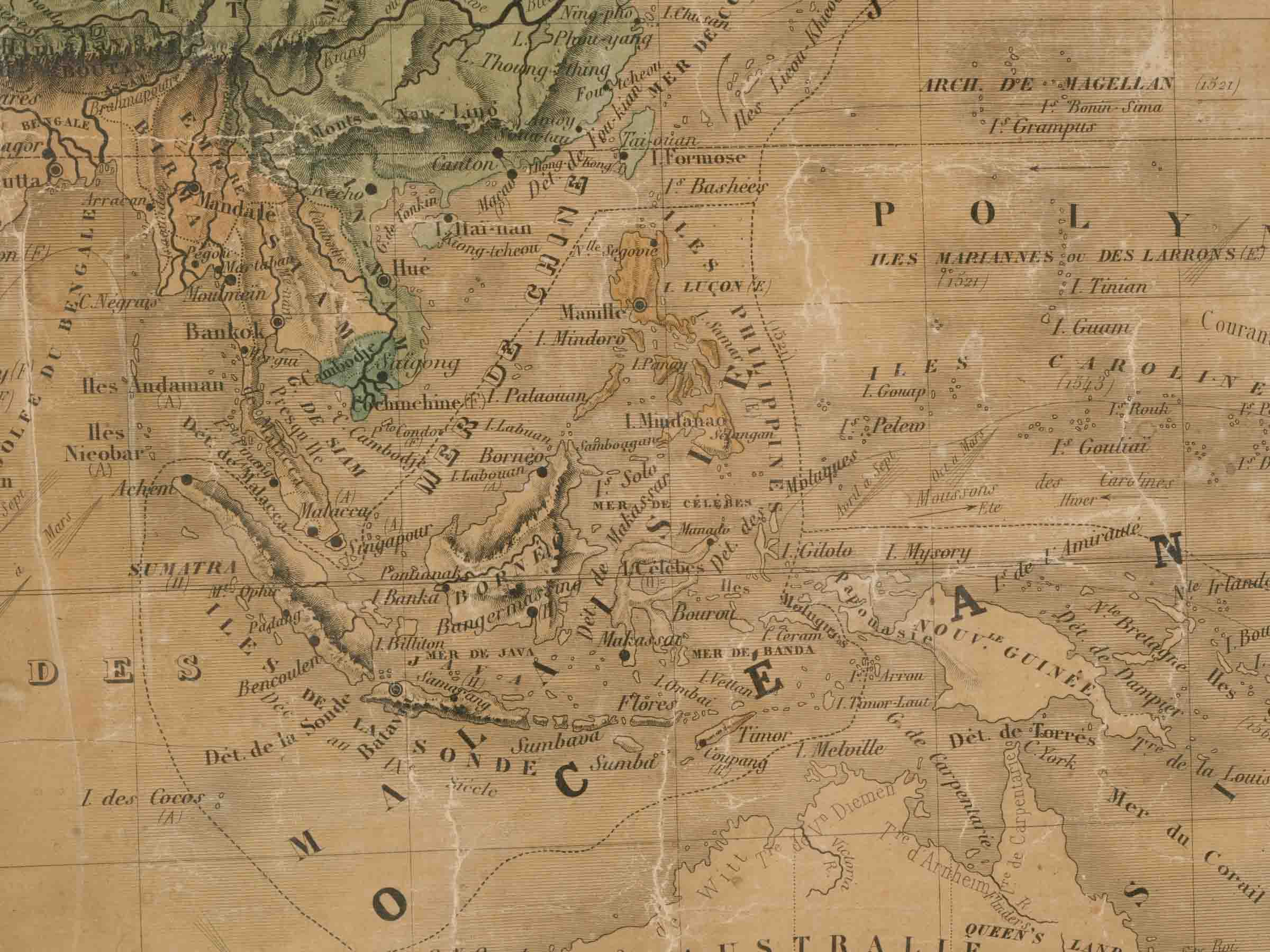 Handsome framed vintage map