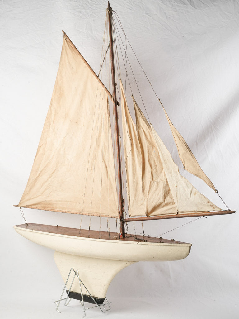 Exquisite vintage model sailing yacht