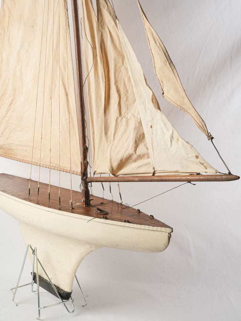 Richly detailed engraved model yacht