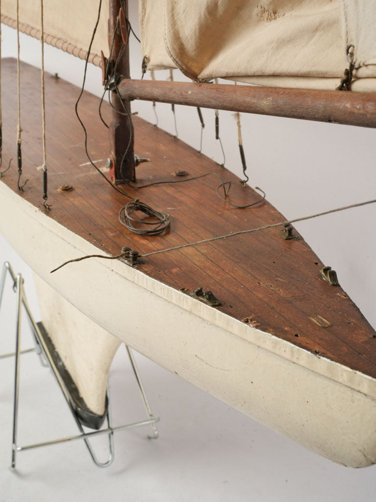 Authentic brass fittings model boat