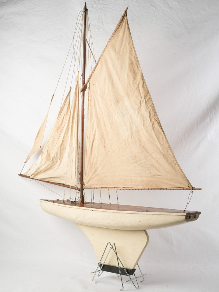 Historic maritime model with wooden deck
