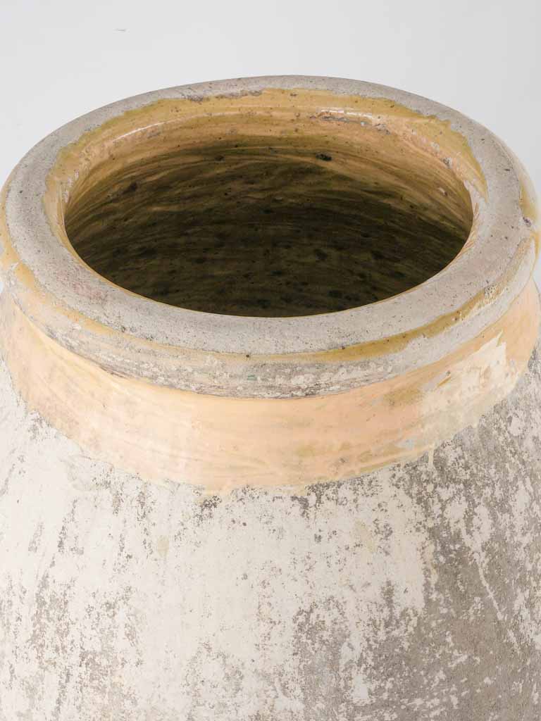 Aged Biot jar with black moss