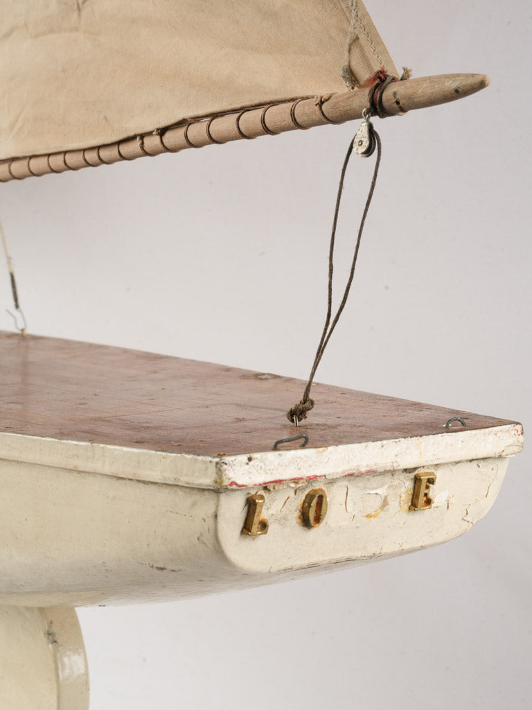 Nautical-themed elegant pond yacht