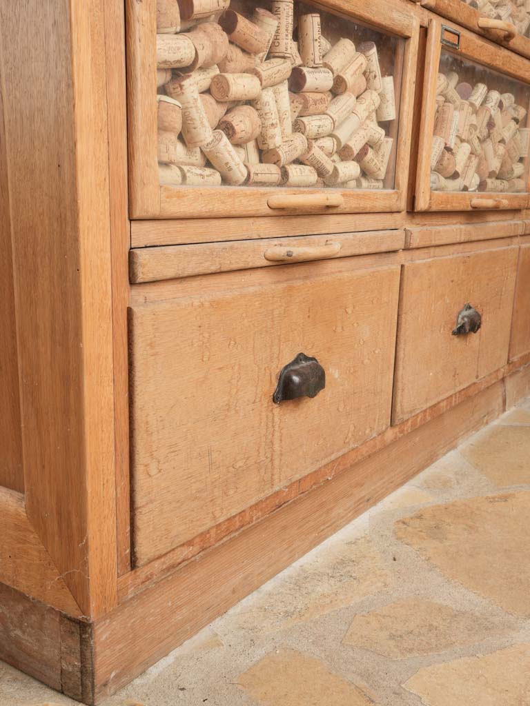Aged, storied kitchen appliance counter