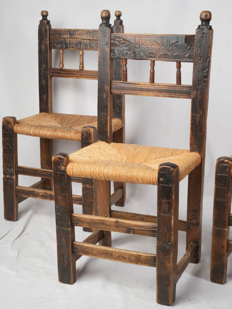 Alpine, carved, decorative Savoie chairs