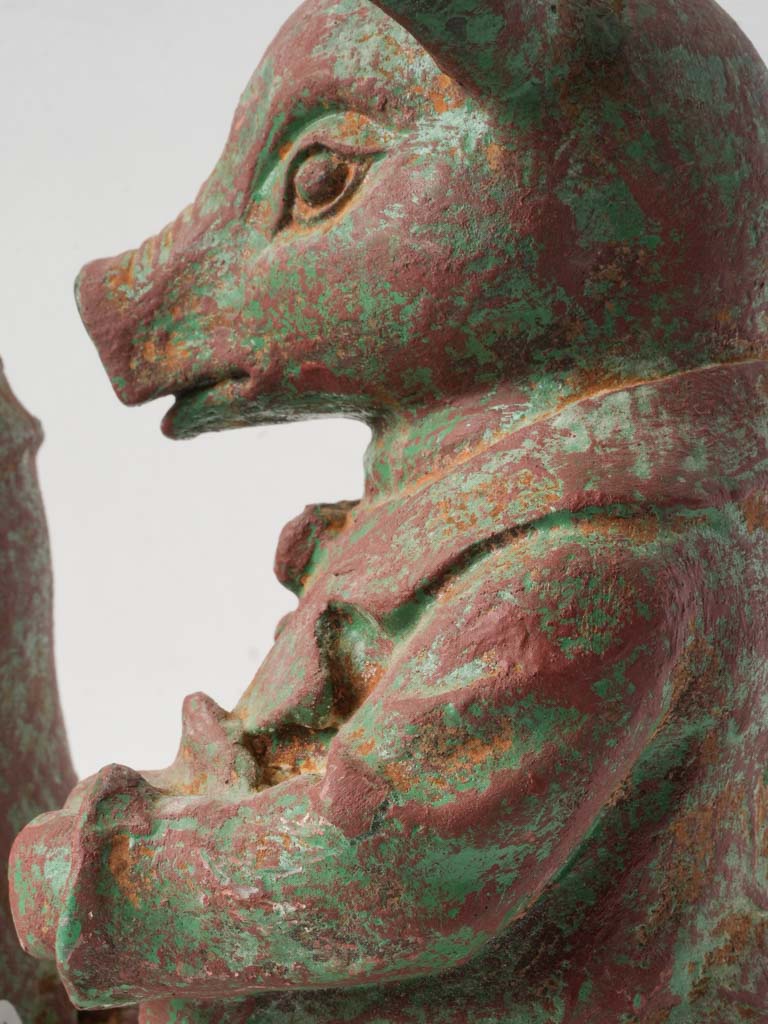 Historical French charcuterie pig figures