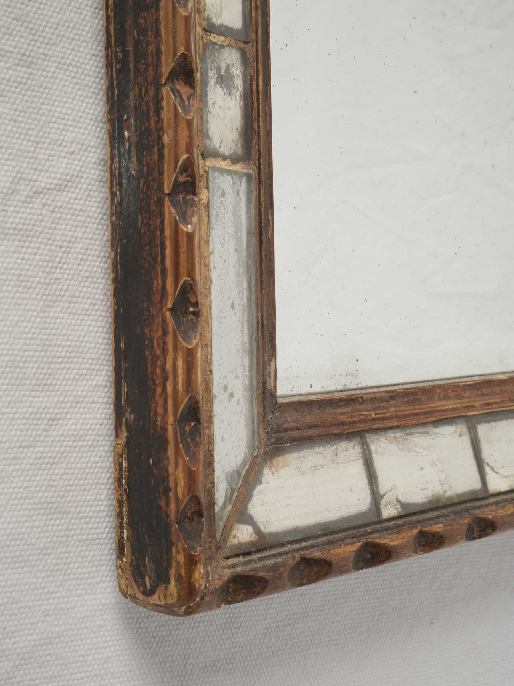 19th-century carved wooden mirror