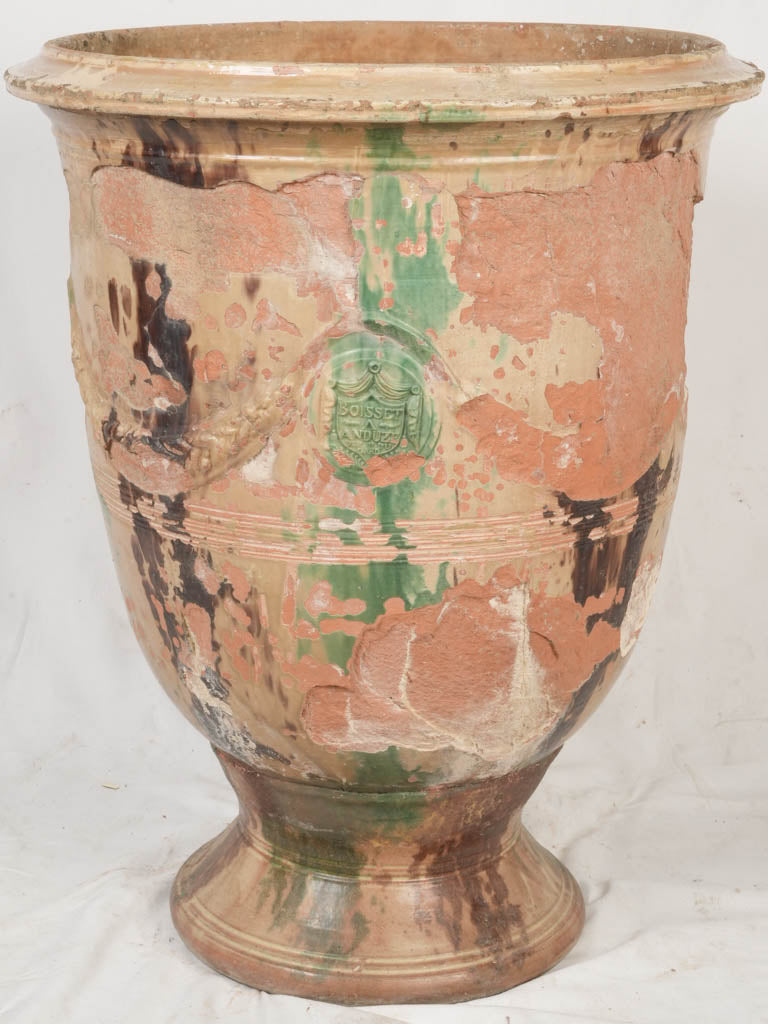 Antique terracotta Anduze garden urn