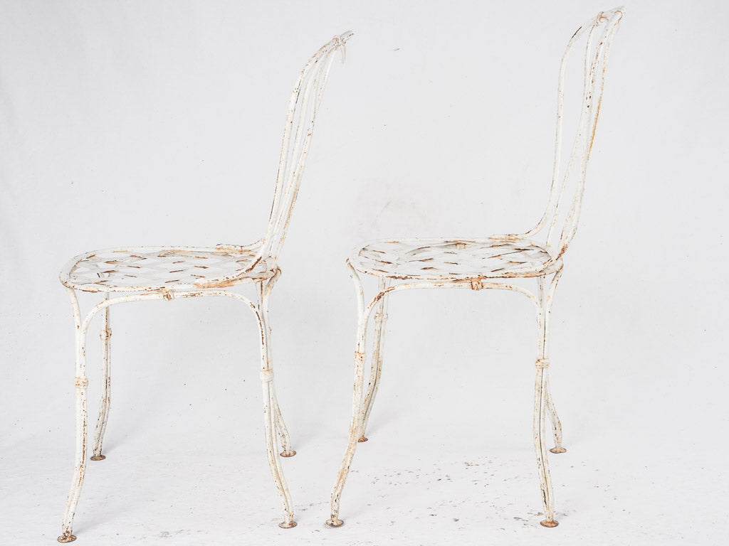 Old-fashioned ornate garden seating pair