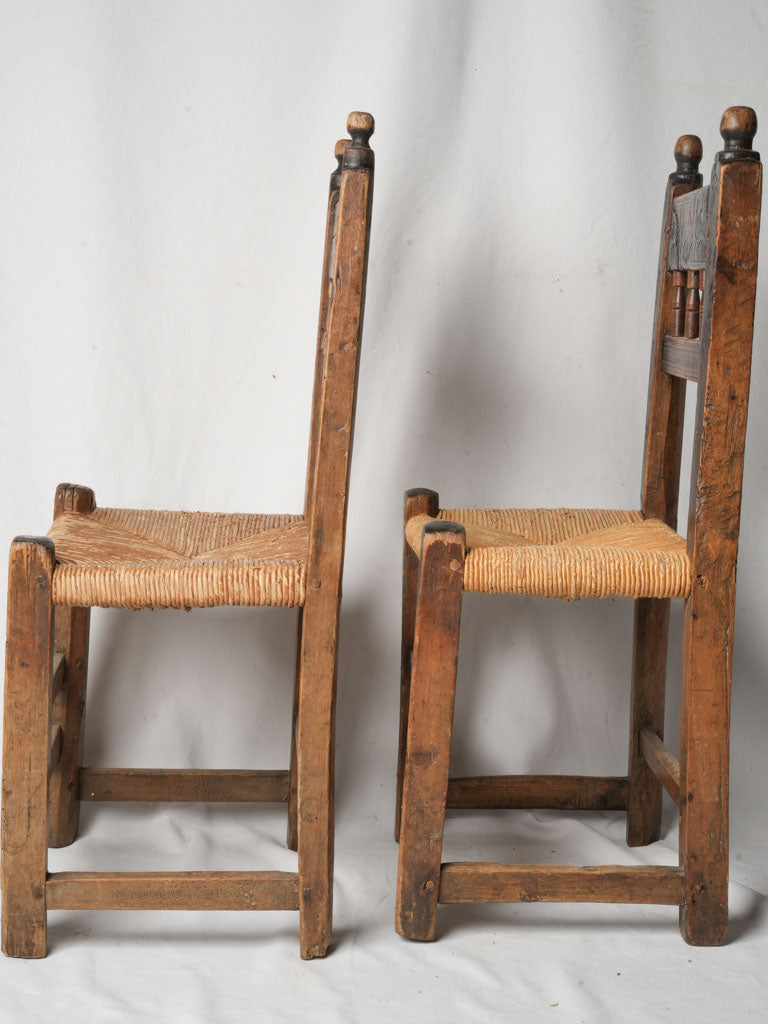 French, early 20th-century folk chairs