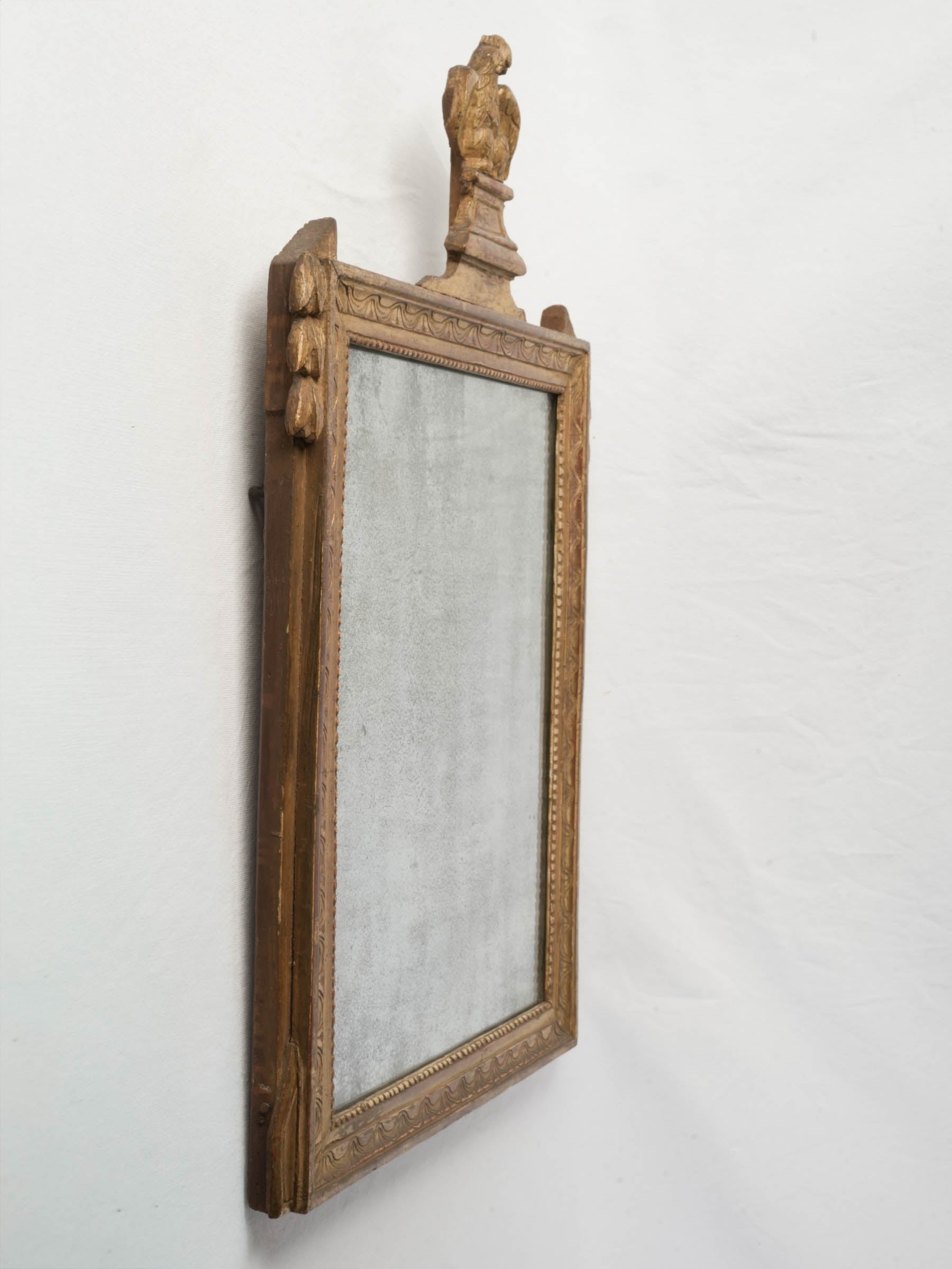 Original foxed mercury glass mirror