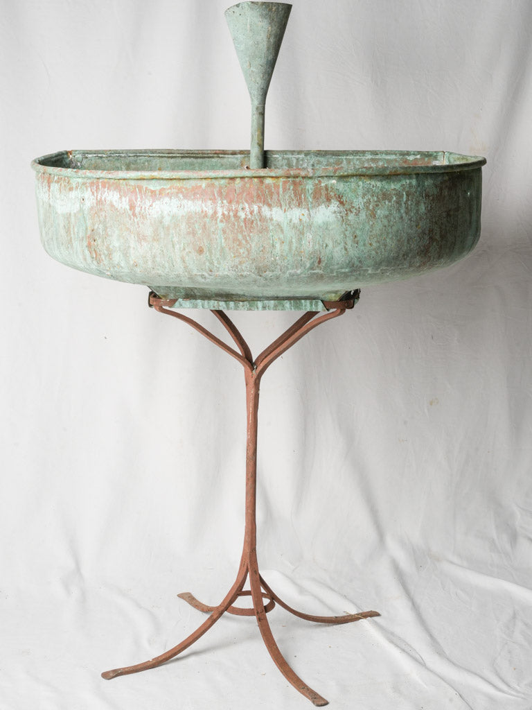 French wrought-iron stand vessel