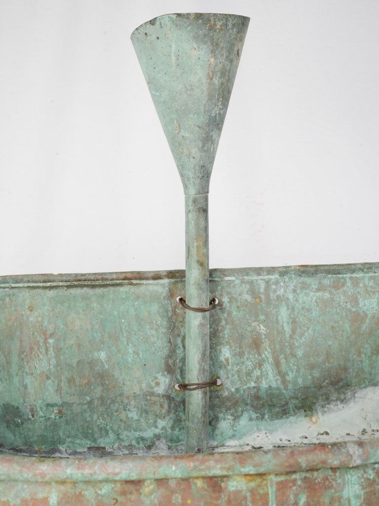 Russet copper antiqued jardinière