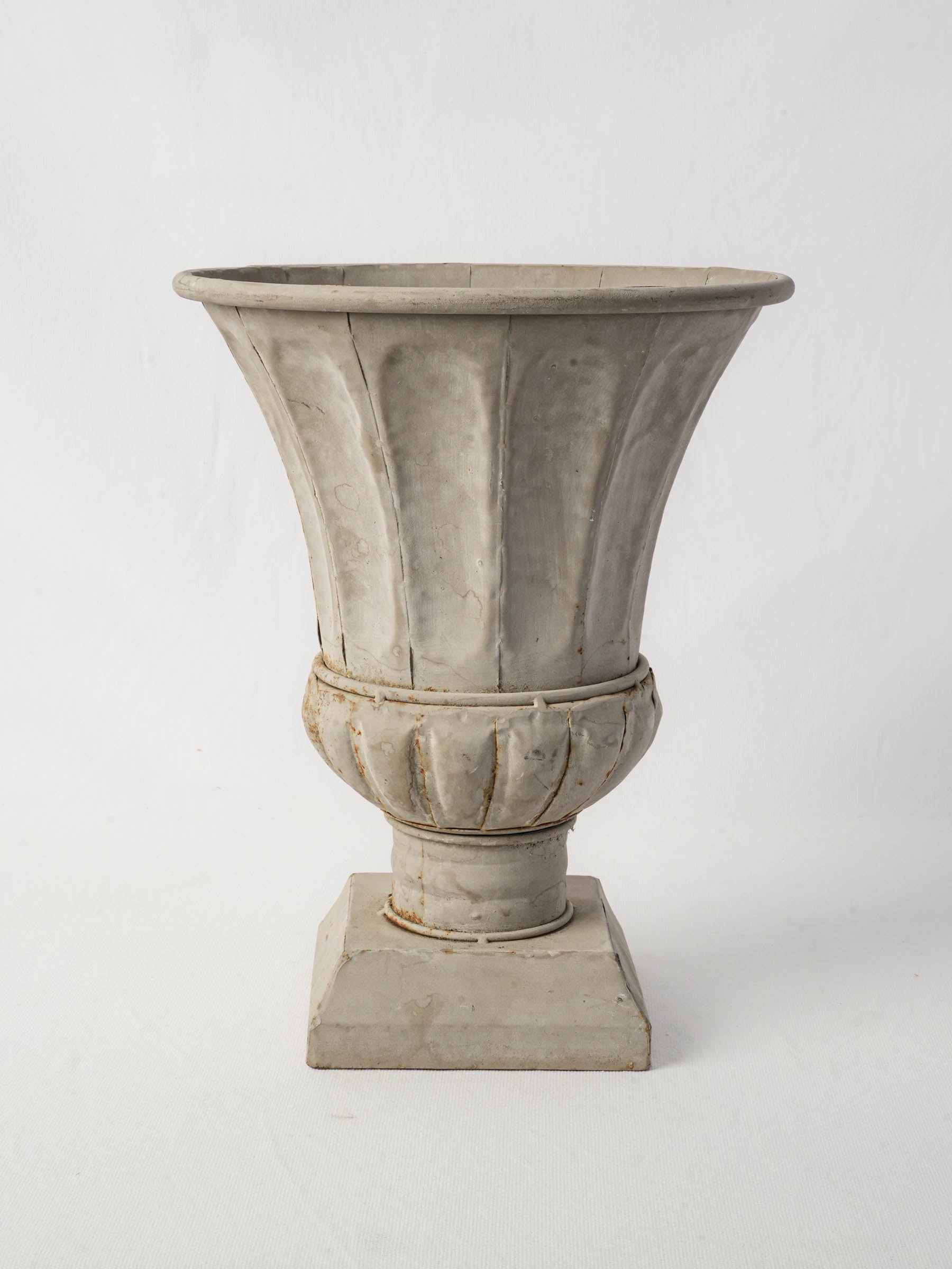 Matte grey sculptural vase